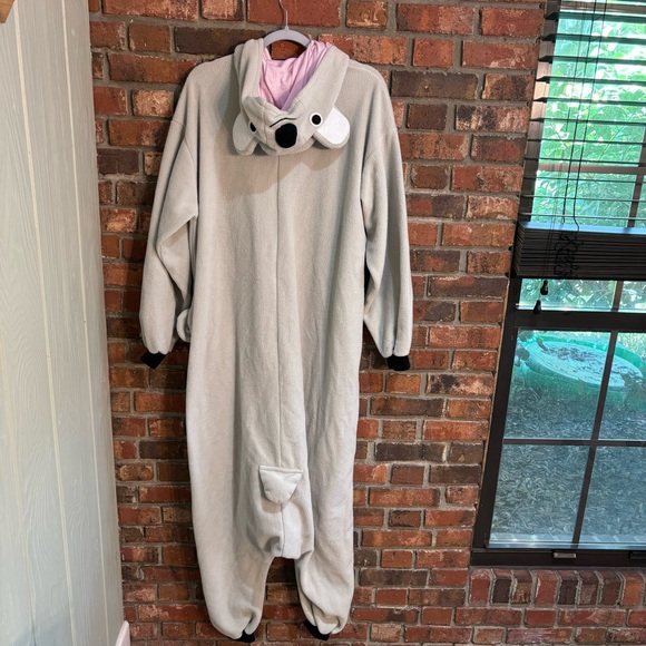 Silver Lilly womens 1 piece button up koala sleepwear costume gray XL - Picture 3 of 4